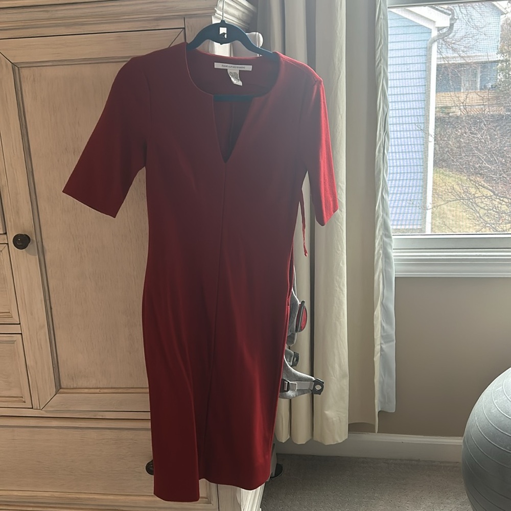 Diane von Furstenberg red dress